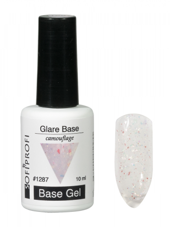 База молочная для ногтей с шиммером Тон 1287 Sofiprofi Glare Base Base Gel, 10 мл